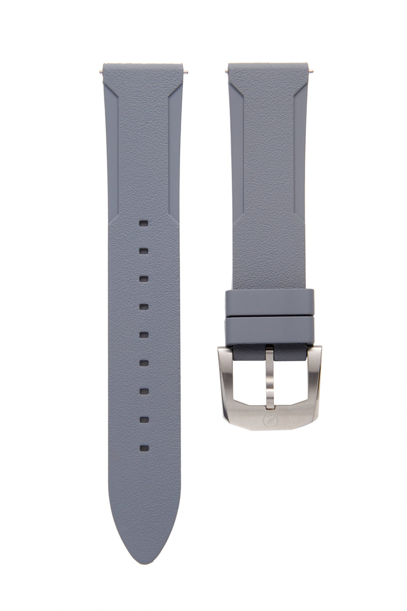 Gray FKM Rubber Strap - Steel