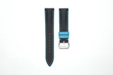 Perforated Racing Leather Strap 20mm - Sky Blue