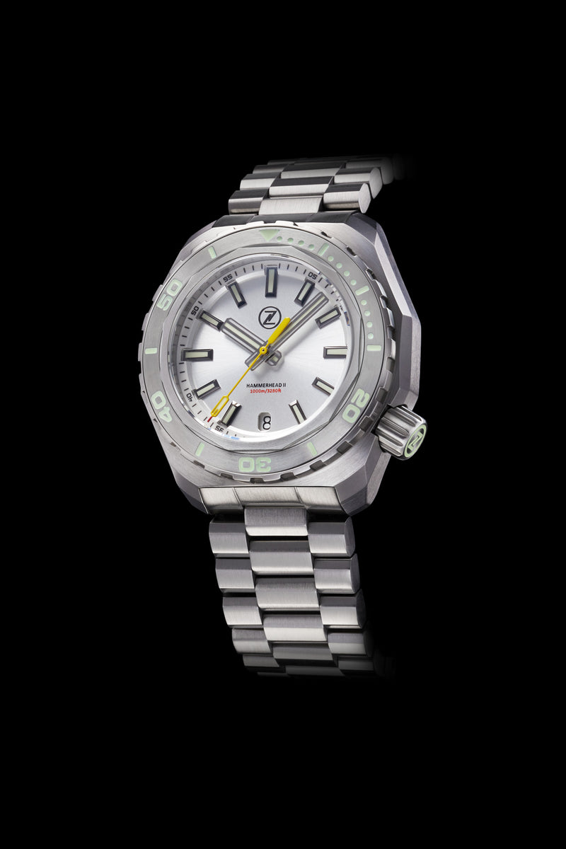 Hammerhead 2 1000m Steel 'Sunburst Silver' Seiko NH35