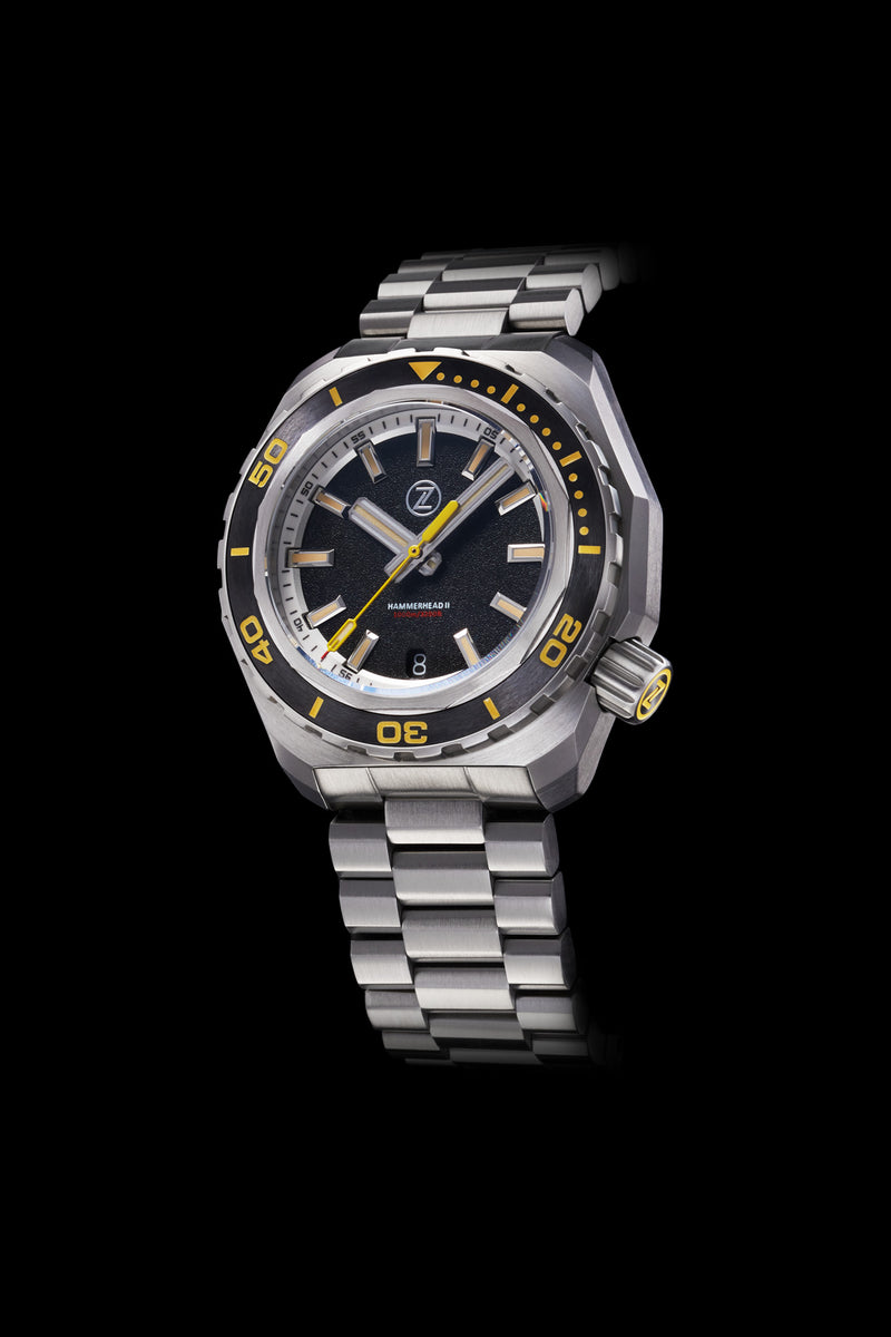 Hammerhead 2 1000m Steel 'Black Sand' Seiko NH35