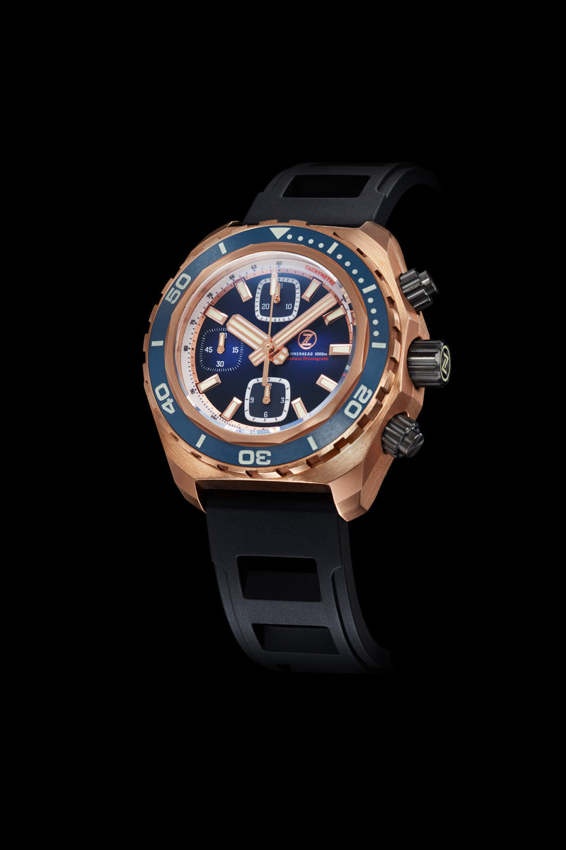 Hammerhead Chrono 1000m Diver Bronze Midnight Blue