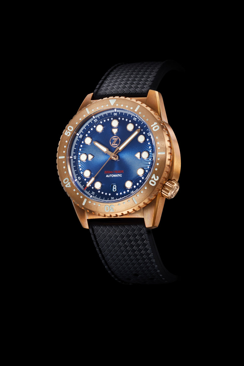 Mako V2 500m Diver Bronze Cobalt Blue