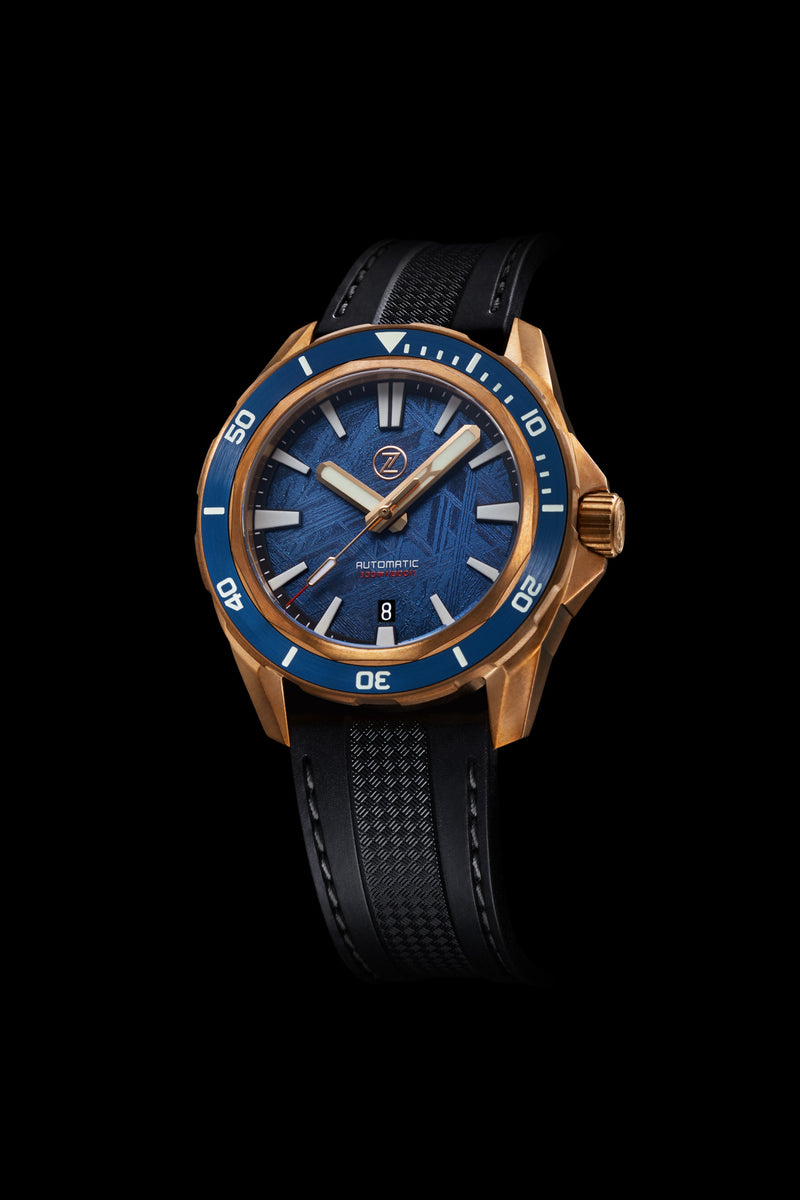 Swordfish Bronze 300m Diver ETA 2892 Blue Meteorite